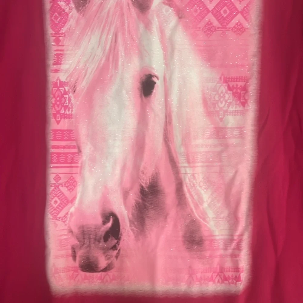 The Children’s Place long Sleeve Shirt Pink Horse Size XL 14 NEW